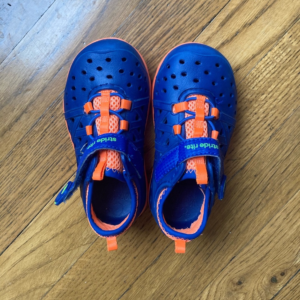 STRIDE RITE | Blue and Orange Sandal Sneakers (Water Friendly and Washable)